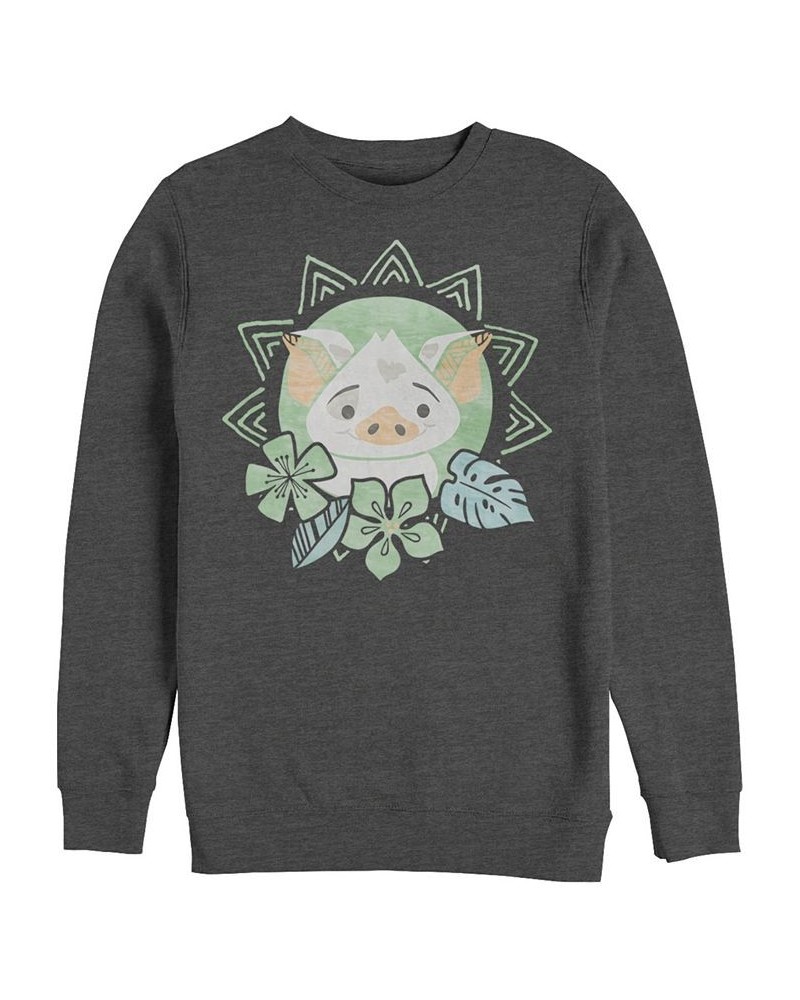 Disney Men's Moana Pua Cute Flower, Crewneck Fleece Gray $29.14 Sweatshirt