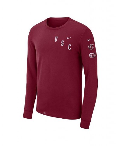 Men's Cardinal USC Trojans Repeat Logo 2-Hit Long Sleeve T-shirt $18.00 T-Shirts