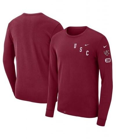 Men's Cardinal USC Trojans Repeat Logo 2-Hit Long Sleeve T-shirt $18.00 T-Shirts