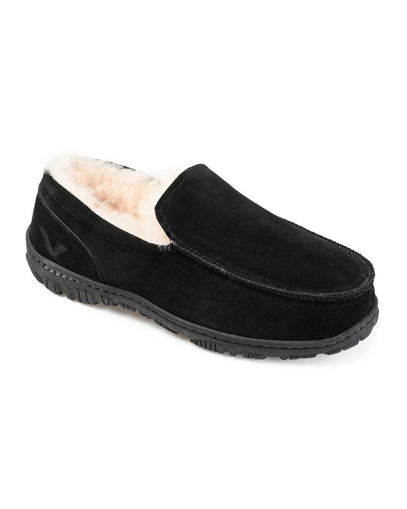 Men's Walkabout Moccasin Slippers Black $43.50 Shoes