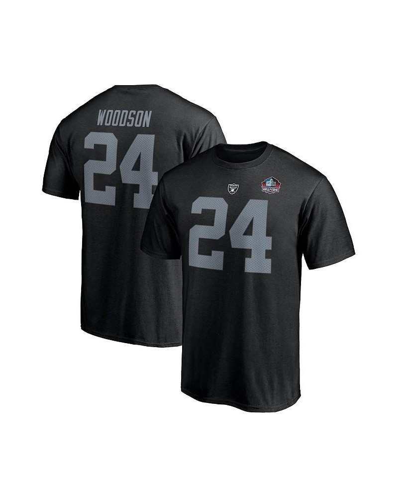 Men's Branded Charles Woodson Black Las Vegas Raiders NFL Hall of Fame Class of 2021 Name and Number T-shirt $16.66 T-Shirts