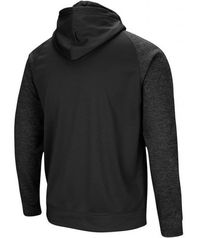 Men's Black West Virginia Mountaineers Blackout 3.0 Tonal Raglan Full-Zip Hoodie $32.25 Sweatshirt