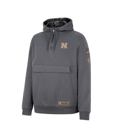 Men's Charcoal Nebraska Huskers OHT Military-Inspired Appreciation Quarter-Zip Hoodie $32.20 Sweatshirt