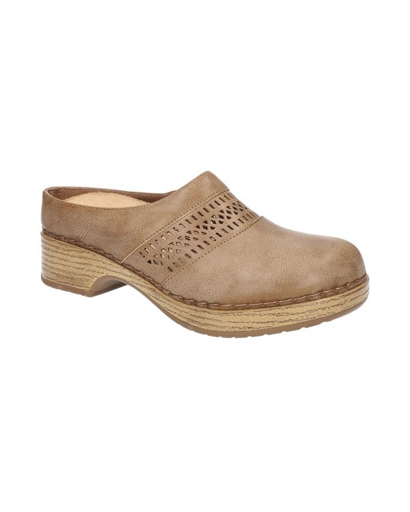 Women's Easy Works Sidra Slip Resistant Clogs Taupe $47.15 Shoes