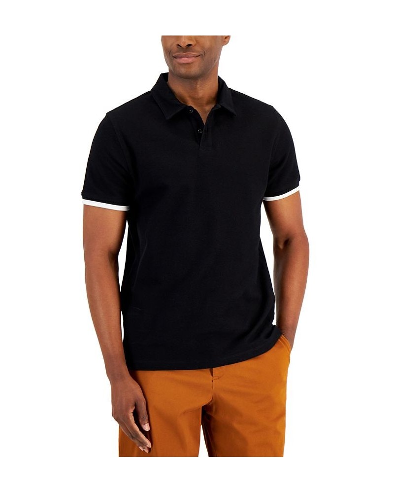 Men's Regular-Fit Tipped Polo Shirt PD01 $12.75 Polo Shirts