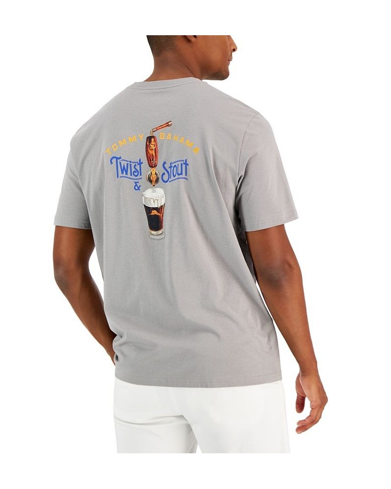 Men's Twist and Stout-Graphic T-Shirt Gray $19.45 T-Shirts