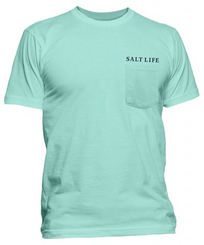 Men's Salt Life Lounge Life Graphic Short-Sleeve T-Shirt Blue $16.66 T-Shirts