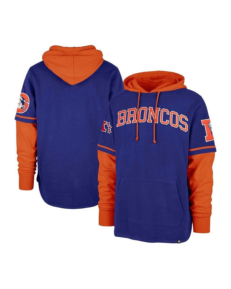 Men's Royal Denver Broncos Shortstop Pullover Hoodie $50.70 Sweatshirt