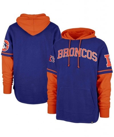 Men's Royal Denver Broncos Shortstop Pullover Hoodie $50.70 Sweatshirt