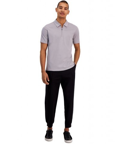 Men's Marupert Classic-Fit Solid 1/4-Zip Polo Shirt Gray $39.68 Polo Shirts