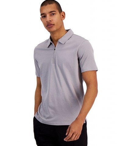 Men's Marupert Classic-Fit Solid 1/4-Zip Polo Shirt Gray $39.68 Polo Shirts