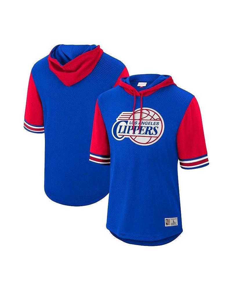 Men's Royal La Clippers Hardwood Classics Buzzer Beater Mesh Pullover Hoodie $39.60 T-Shirts