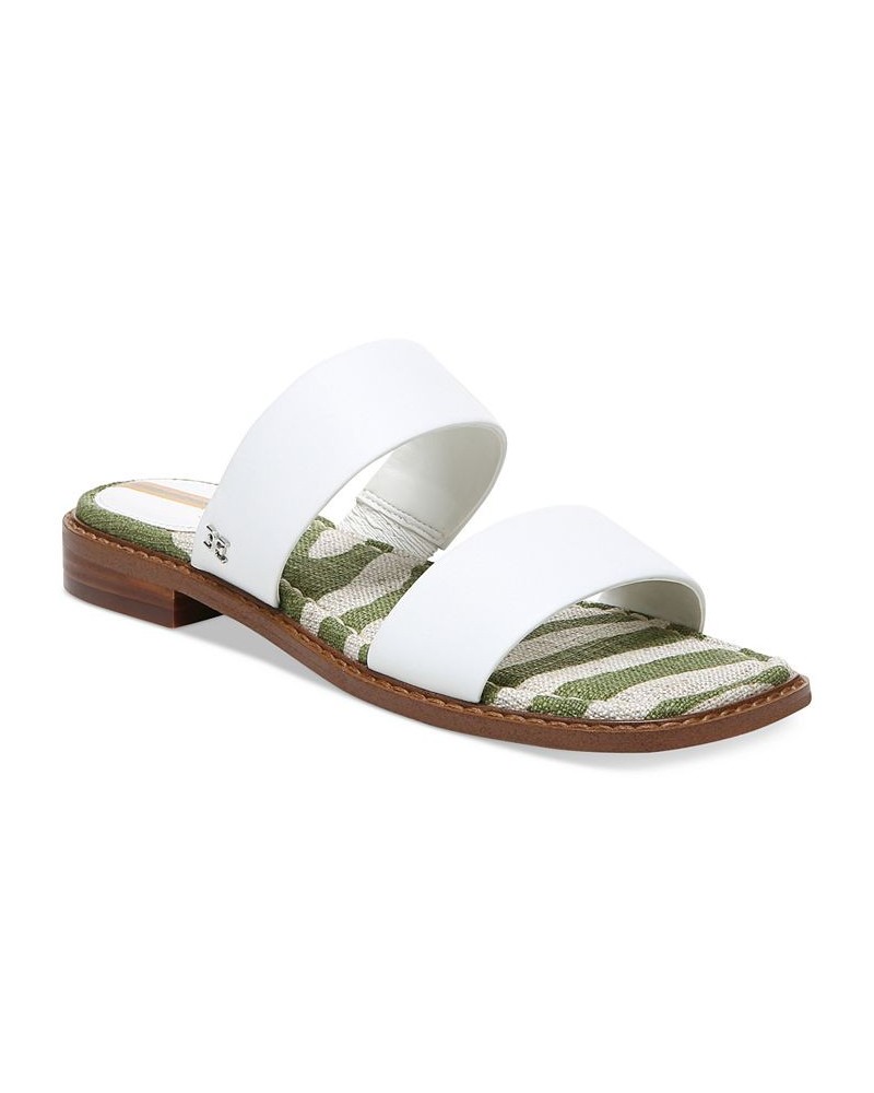 Women's Haydee Strappy Slide Sandals White $34.40 Shoes