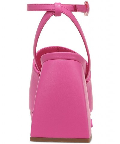 Miranda Two-Piece Platform Sandals Pink $42.57 Shoes