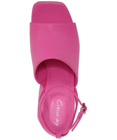 Miranda Two-Piece Platform Sandals Pink $42.57 Shoes