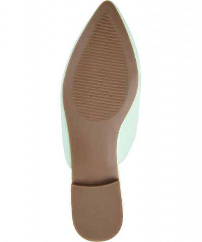 Women's Mallorie Button Mules Green $36.00 Shoes