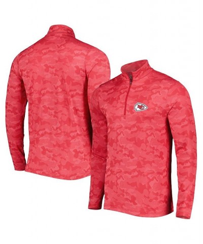 Men's Red Kansas City Chiefs Brigade Quarter-Zip Sweatshirt $49.00 Sweatshirt