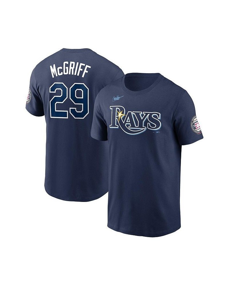 Men's Fred McGriff Navy Tampa Bay Rays Name and Number Hall of Fame T-shirt $30.24 T-Shirts