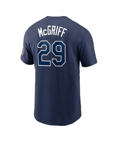 Men's Fred McGriff Navy Tampa Bay Rays Name and Number Hall of Fame T-shirt $30.24 T-Shirts