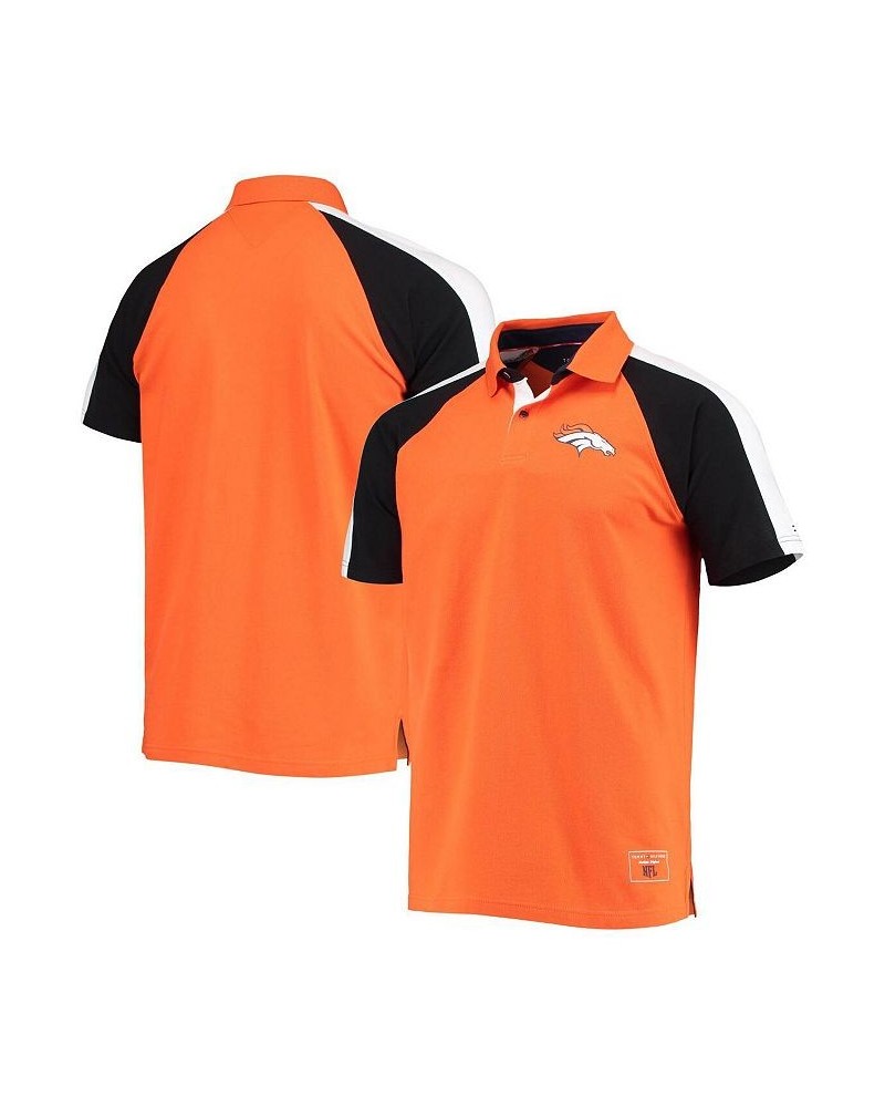 Men's Orange, White Denver Broncos Holden Raglan Polo Shirt $38.40 Polo Shirts