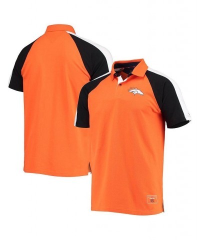 Men's Orange, White Denver Broncos Holden Raglan Polo Shirt $38.40 Polo Shirts