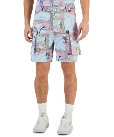 Men's Delphi Printed 7" Cargo Shorts Purple $42.30 Shorts