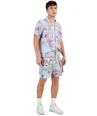 Men's Delphi Printed 7" Cargo Shorts Purple $42.30 Shorts