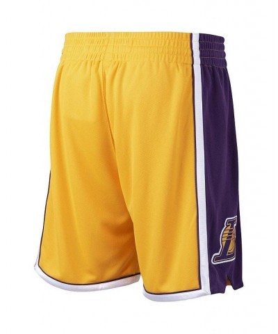 Men's Gold Los Angeles Lakers 2009-10 Hardwood Classics Authentic Shorts $32.96 Shorts