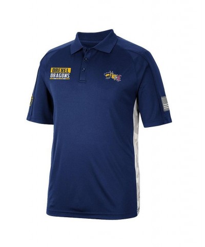 Men's Navy Drexel Dragons OHT Military-Inspired Appreciation Snow Camo Polo Shirt $35.39 Polo Shirts