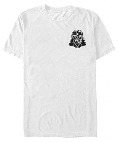 Star Wars Men's Vader Detailed Pocket Helmet Short Sleeve T-Shirt White $18.54 T-Shirts