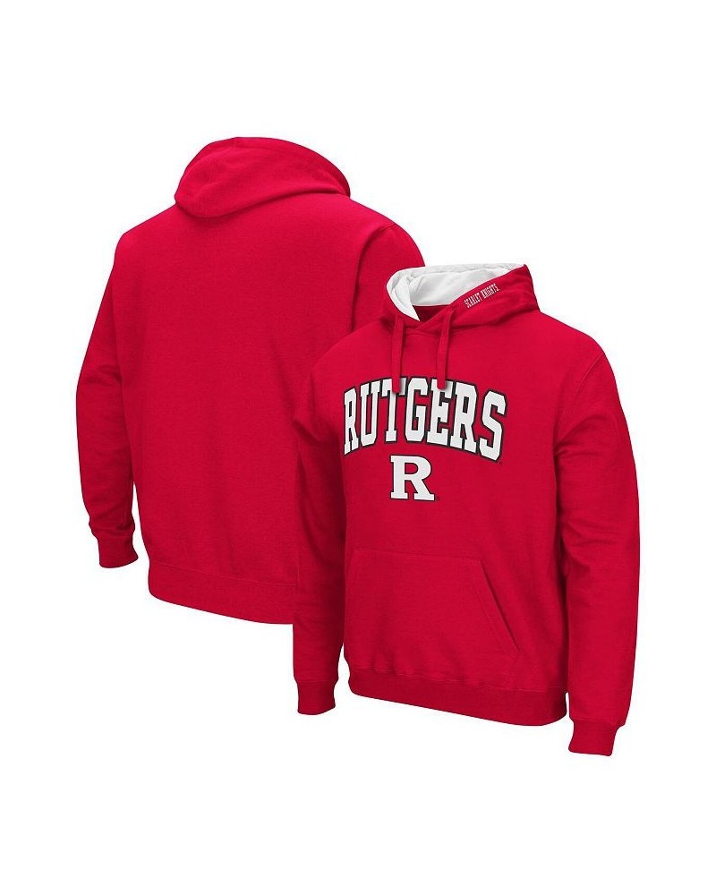 Men's Scarlet Rutgers Scarlet Knights Arch and Logo 3.0 Pullover Hoodie $34.79 Sweatshirt