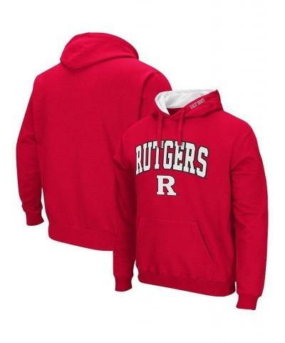 Men's Scarlet Rutgers Scarlet Knights Arch and Logo 3.0 Pullover Hoodie $34.79 Sweatshirt