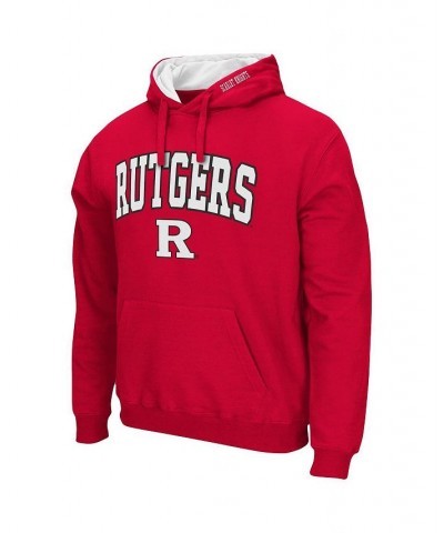 Men's Scarlet Rutgers Scarlet Knights Arch and Logo 3.0 Pullover Hoodie $34.79 Sweatshirt