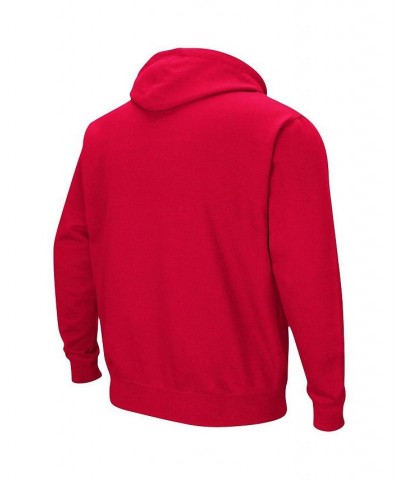 Men's Scarlet Rutgers Scarlet Knights Arch and Logo 3.0 Pullover Hoodie $34.79 Sweatshirt