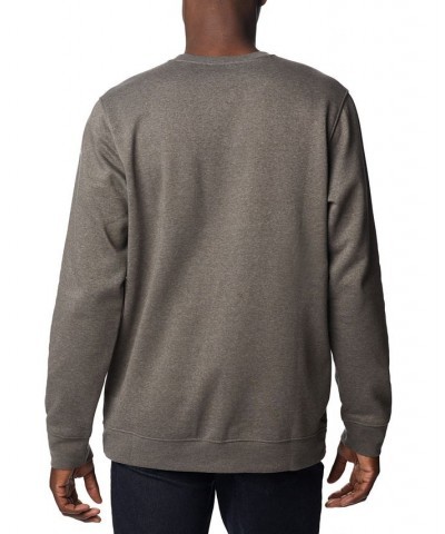 Men's Vertical Logo Trek Crew Sweatshirt Gray $26.09 Sweatshirt