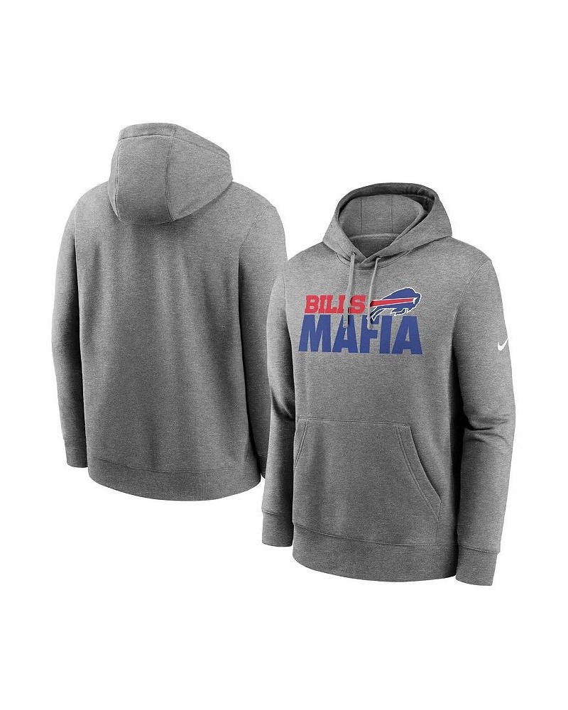 Men's Heathered Gray Buffalo Bills Local Pullover Hoodie $40.80 Sweatshirt