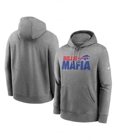 Men's Heathered Gray Buffalo Bills Local Pullover Hoodie $40.80 Sweatshirt