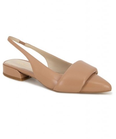 Women's Callen Pointy Toe Flats Brown $62.55 Shoes