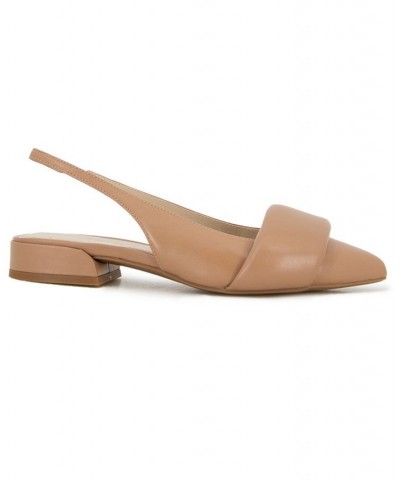 Women's Callen Pointy Toe Flats Brown $62.55 Shoes