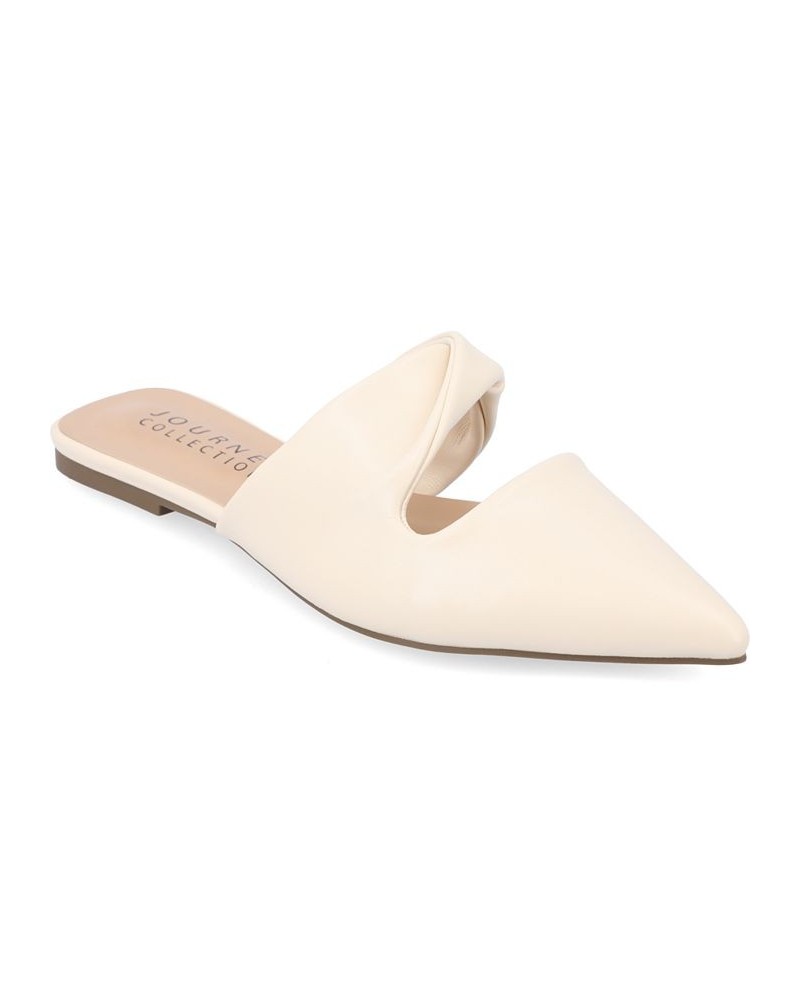 Women's Enniss Twist Flat Tan/Beige $34.85 Shoes