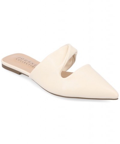 Women's Enniss Twist Flat Tan/Beige $34.85 Shoes