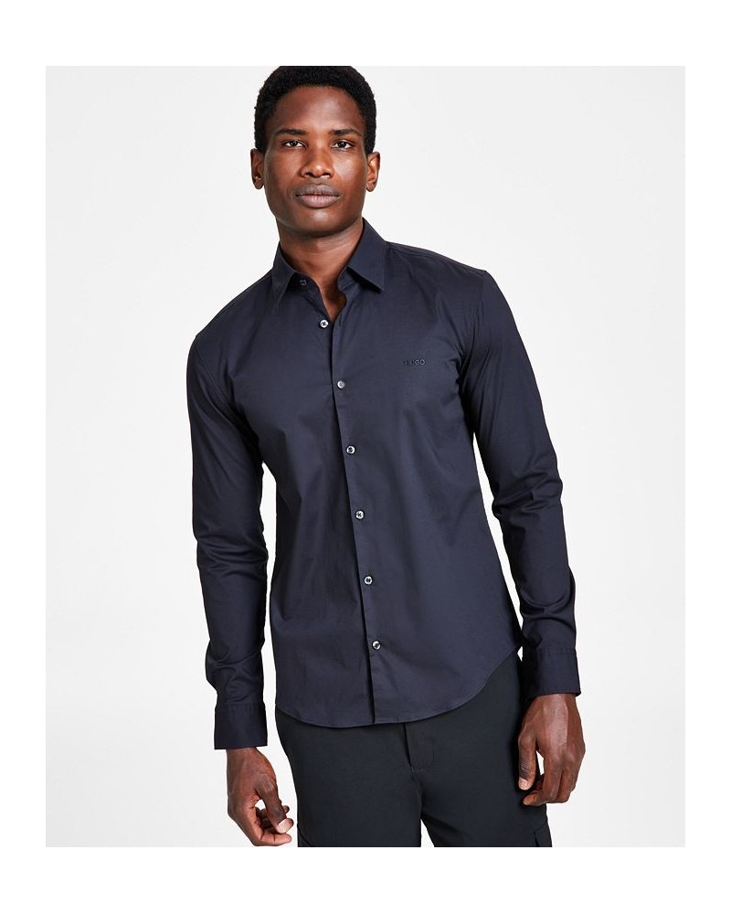 Hugo Boss Men's Slim-Fit Logo Embroidered Dress Shirt Black $36.72 Shirts