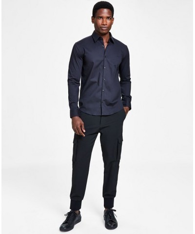 Hugo Boss Men's Slim-Fit Logo Embroidered Dress Shirt Black $36.72 Shirts