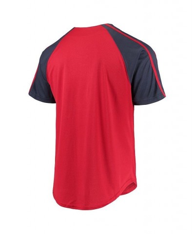 Men's Red St. Louis Cardinals Button-Down Raglan Replica Jersey $34.44 Jersey