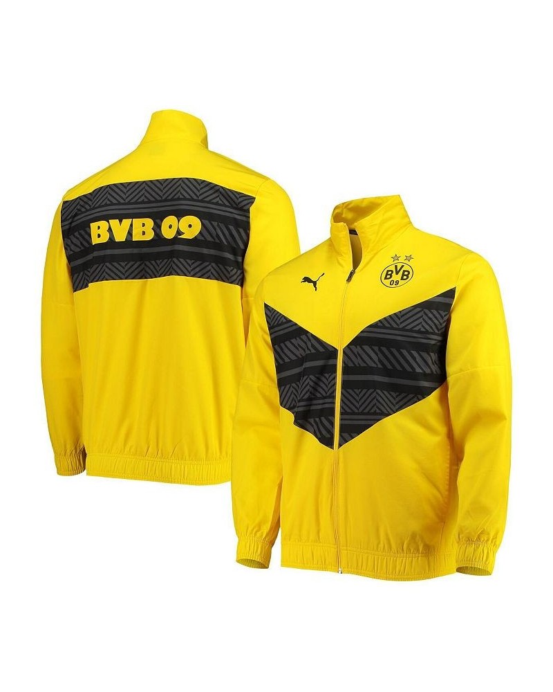 Men's Yellow Borussia Dortmund 2022/23 Pre-Match Full-Zip Jacket $52.99 Jackets