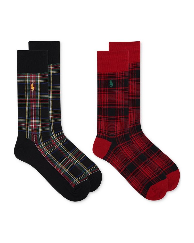 Men's Holiday Tartan Slack Socks, 2-Pack Multi $13.12 Socks