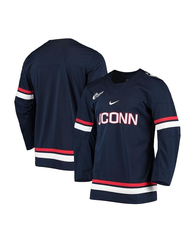 Men's Navy UConn Huskies Replica Hockey Jersey $65.80 Jersey