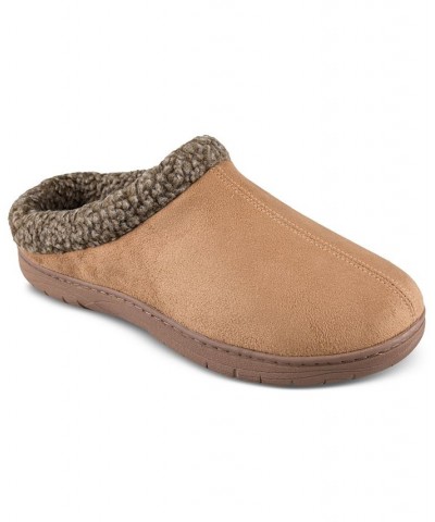 Men's Rolled Collar Fleece-Lined Clogs Tan/Beige $16.12 Shoes