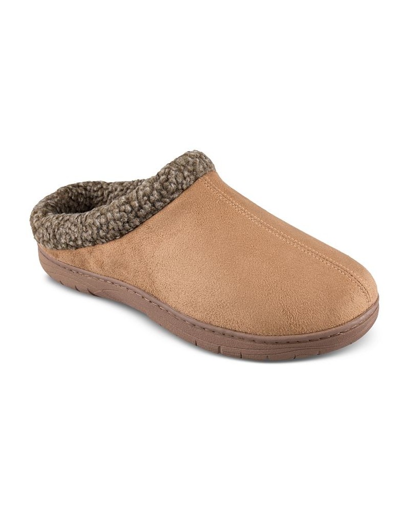 Men's Rolled Collar Fleece-Lined Clogs Tan/Beige $16.12 Shoes