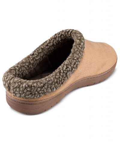 Men's Rolled Collar Fleece-Lined Clogs Tan/Beige $16.12 Shoes